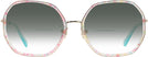 Oversized Gold Multi Color Metal Kate Spade Nicola-G-S w/ Gradient Bifocal Reading Sunglasses View #2