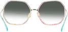 Oversized Gold Multi Color Metal Kate Spade Nicola-G-S w/ Gradient Bifocal Reading Sunglasses View #4