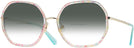 Oversized Gold Multi Color Metal Kate Spade Nicola-G-S w/ Gradient Bifocal Reading Sunglasses View #1