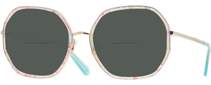 Oversized Gold Multi Color Metal Kate Spade Nicola-G-S Bifocal Reading Sunglasses View #1