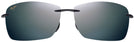 Rectangle Black / Grey Lens Maui Jim Lighthouse 423 View #2