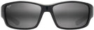 Square Shiny Black/Grey Lens Maui Jim Local Kine 810 View #2