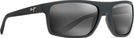 Rectangle Matte Black Rubber/Grey Lens Maui Jim Byron Bay 746 View #1