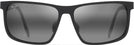 Rectangle Matte Black/Grey Lens Maui Jim Wana 846 View #2