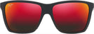 Rectangle Matte Black/Hawaii Lava Lens Maui Jim Cruzem 864 View #2