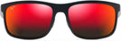 Rectangle Matte Black/Hawaii Lava Lens Maui Jim Huelo 449 View #2