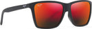 Rectangle Matte Black/Hawaii Lava Lens Maui Jim Cruzem 864 View #1