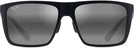 Rectangle Matte Black/Neutral Grey Maui Jim Honokalani 455 Bifocal Reading Sunglasses View #2