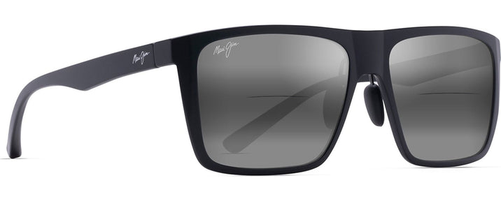 Rectangle Matte Black/Neutral Grey Maui Jim Honokalani 455 Bifocal Reading Sunglasses View #1