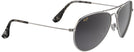 Aviator Silver w/ Grey Lens Maui Jim Mavericks 264 View #1