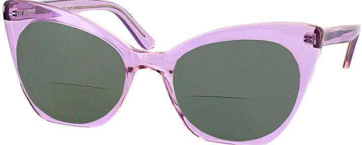 Cat Eye Crystal Lavender Millicent Bryce 166 Bifocal Reading Sunglasses View #1