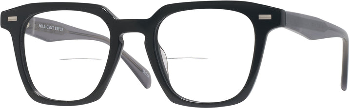 Square Black With Grey Millicent Bryce 176 Bifocal View #1