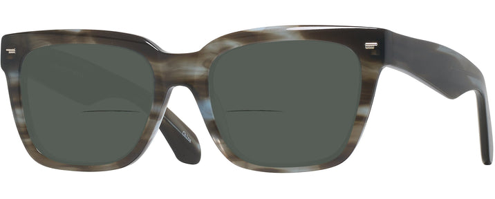 Square Brown Blue Striation Millicent Bryce 180 Bifocal Reading Sunglasses View #1