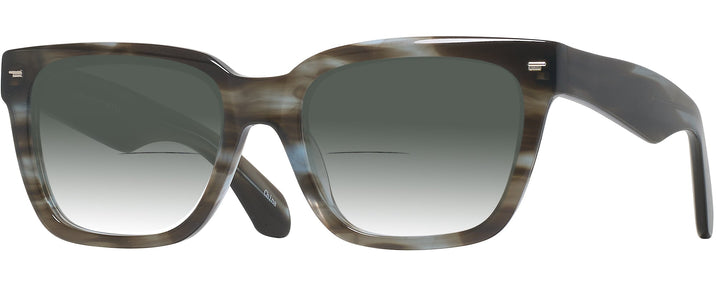 Square Brown Blue Striation Millicent Bryce 180 w/ Gradient Bifocal Reading Sunglasses View #1