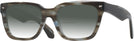 Square Brown Blue Striation Millicent Bryce 180 w/ Gradient Bifocal Reading Sunglasses View #1