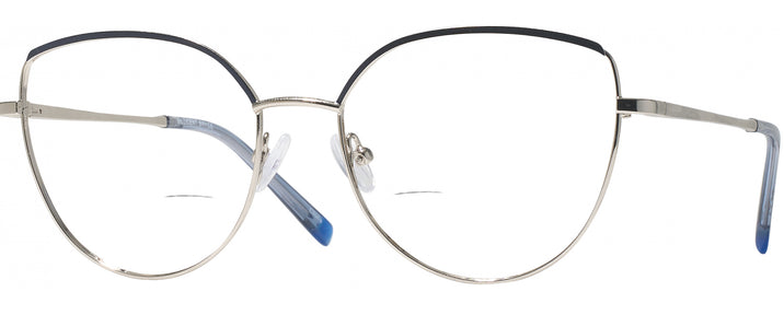 Cat Eye Silver/blue Millicent Bryce 183 Bifocal View #1