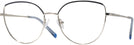 Cat Eye Silver/blue Millicent Bryce 183 Single Vision Full Frame View #1