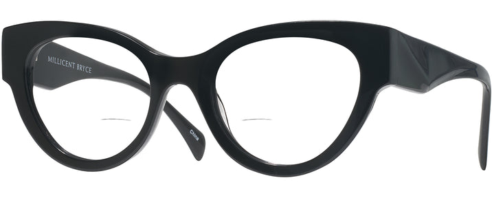 Round Black Millicent Bryce 185 Bifocal View #1