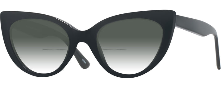 Cat Eye Black Millicent Bryce 187 w/ Gradient Bifocal Reading Sunglasses View #1