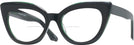 Cat Eye,Oversized Dark Green Millicent Bryce 188 Bifocal View #1