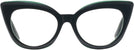 Cat Eye,Oversized Dark Green Millicent Bryce 188 Progressive No-Lines View #2