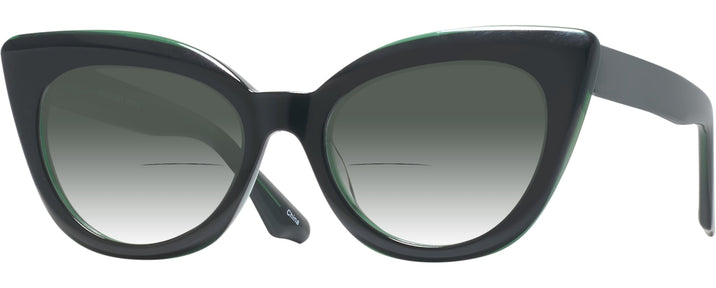 Cat Eye,Oversized Dark Green Millicent Bryce 188 w/ Gradient Bifocal Reading Sunglasses View #1