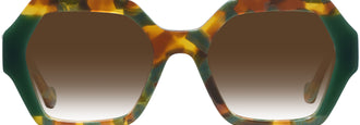 Millicent Bryce 191 w/ Gradient Progressive Reading Sunglasses. color: Green Tortoise