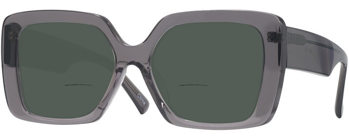 Square,Oversized Transparent Grey Millicent Bryce 192 Bifocal Reading Sunglasses View #1