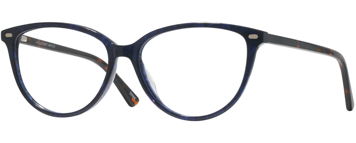 Round Shimmer Dark Blue/tortoise Millicent Bryce 198 w/ Clip Single Vision Full Frame View #1
