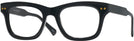 Square Black Millicent Bryce 199 w/ Clip Single Vision Full Frame View #1