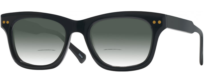 Square Black Millicent Bryce 199 w/ Clip w/ Gradient Bifocal Reading Sunglasses View #1