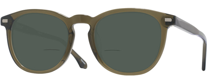 Round Green Beethoven Bifocal Reading Sunglasses View #1