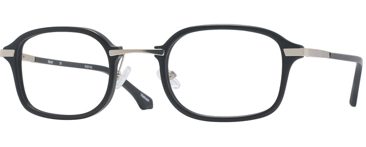 Rectangle Matte Black Descartes Non-Rx Blue Light Filter View #1