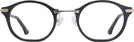 Oval Matte Black Euler Non-Rx Blue Light Filter View #2