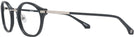 Oval Matte Black Euler Non-Rx Blue Light Filter View #3