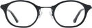 Oval Shiny Black Euler Non-Rx Blue Light Filter View #2