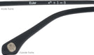 Oval Shiny Black Euler Progressive No-Lines View #4