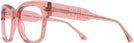 Oversized Transparent Pink Lovelace Non-Rx Blue Light Filter View #3