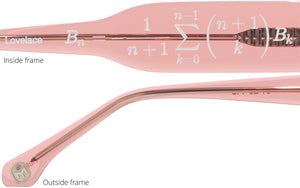 Lovelace Progressive Reading Sunglasses. Color: Transparent Pink