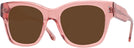 Oversized Transparent Pink Lovelace View #1