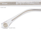 Rectangle Crystal Mozart Single Vision Half Frame View #4