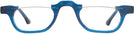 Rectangle Blue Mozart Single Vision Half Frame View #2