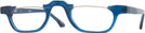 Rectangle Blue Mozart Single Vision Half Frame View #1