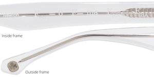 Newton 51 Single Vision Full Reading Glasses. Color: Crystal