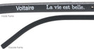 Rectangle Matte Black Voltaire Single Vision Half Frame View #4