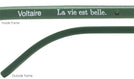 Rectangle Green Voltaire Single Vision Half Frame View #4