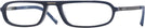 Rectangle Navy Voltaire Single Vision Half Frame View #1