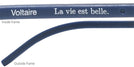 Rectangle Navy Voltaire Single Vision Half Frame View #4