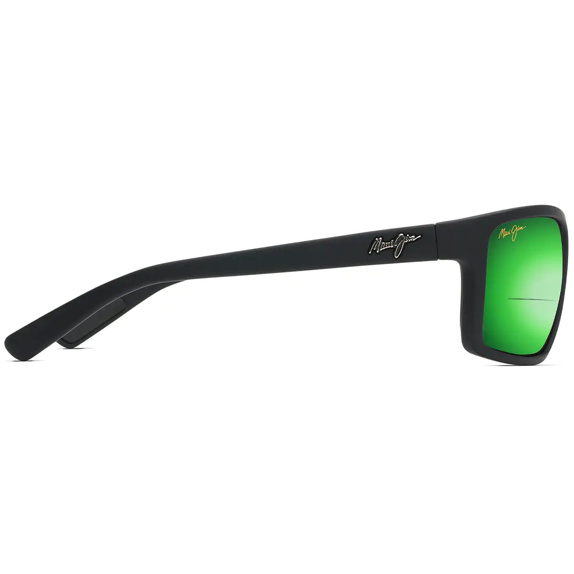 レア♡グリーンマグネサイトパームNo.1632 Matte Black Rubber/Maui Green Maui Jim Byron Bay 746 Bifocal