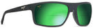 Rectangle Matte Black Rubber/Maui Green Maui Jim Byron Bay 746 Bifocal Reading Sunglasses View #1